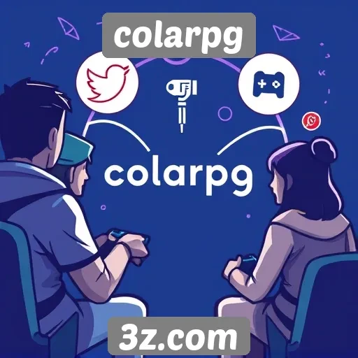 Integração de redes sociais no site colarpg